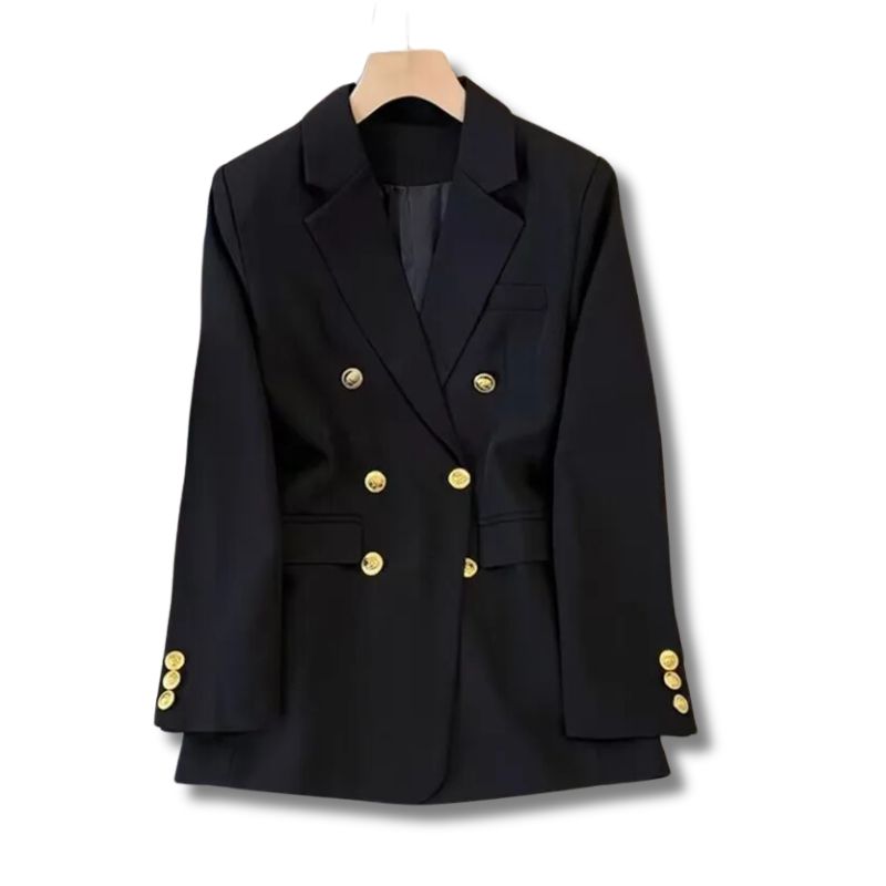 Blazer Feminino Acinturado Clássico Botões Dourados — BeneDonna