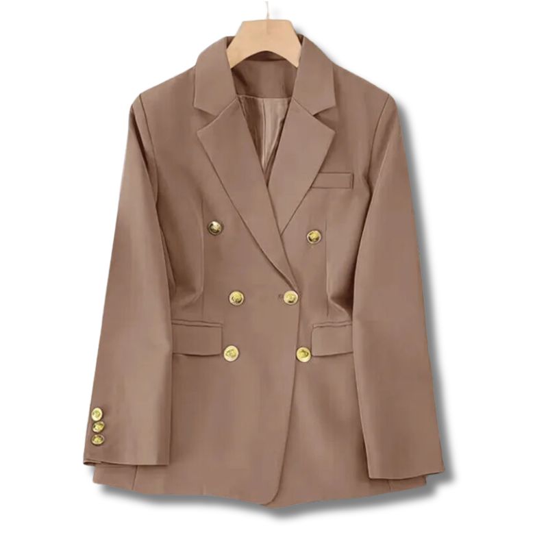 Blazer Feminino Acinturado Clássico Botões Dourados — BeneDonna