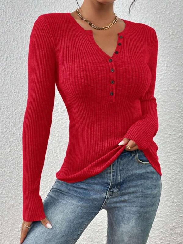 Blusa ajustada de mangas longas com botões no decote — Bene Donna — imagem 06