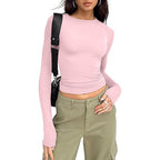 Blusa cropped de mangas longas e gola redonda — Bene Donna — imagem 14