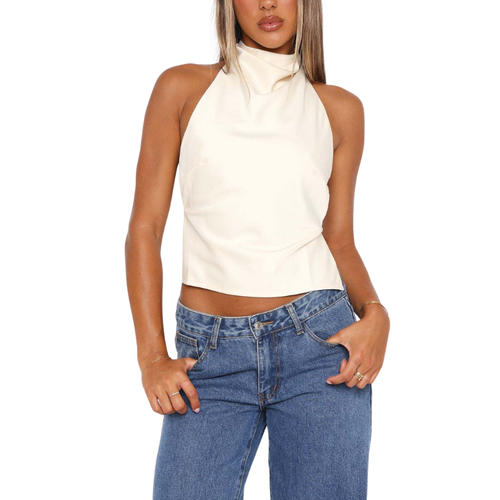 Blusa cropped frente única de gola alta — Bene Donna — imagem 02