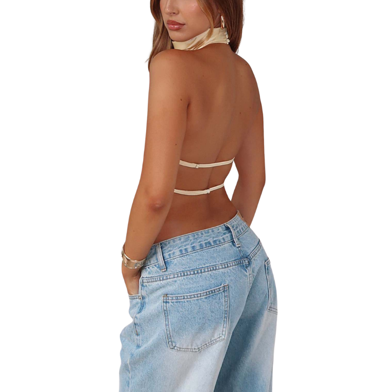 Blusa cropped frente única de gola alta — Bene Donna — imagem 06