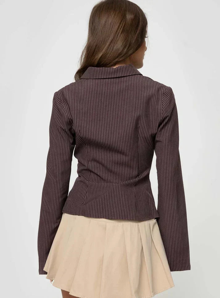 Blusa de botões com cintura definida e mangas amplas — Bene Donna — imagem 03