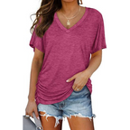 Blusa de decote V com mangas morcego e caimento amplo — Bene Donna — imagem 09
