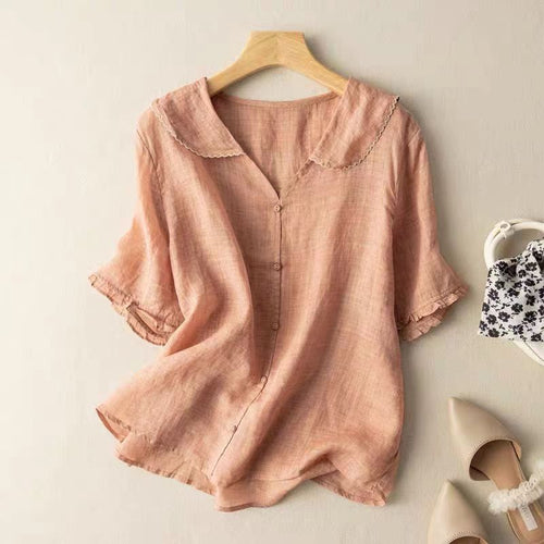 Blusa de gola recortada e modelagem solta — Bene Donna — imagem 02