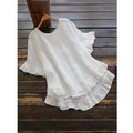 Blusa de mangas curtas com babados na barra — Bene Donna — imagem 01