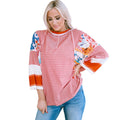 Blusa de mangas morcego três quartos com detalhes em patchwork — Bene Donna — imagem 04