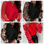 Blusa de mangas transparentes com detalhes decorativos — Bene Donna — imagem 07