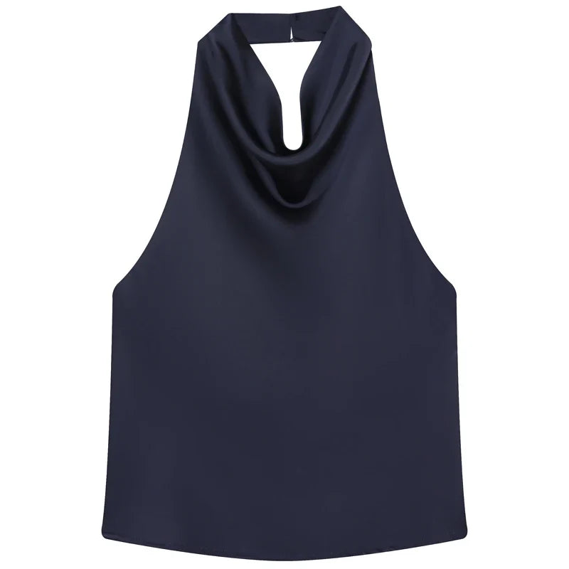 Blusa feminina frente única com gola drapeada — Bene Donna — imagem 10