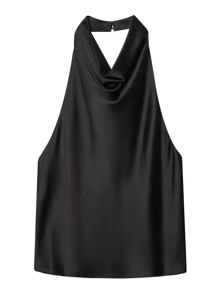 Blusa feminina frente única com gola drapeada — Bene Donna — imagem 15
