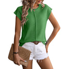 Blusa sem mangas com gola redonda e caimento leve — Bene Donna — imagem 01