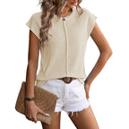 Blusa sem mangas com gola redonda e caimento leve — Bene Donna — imagem 03