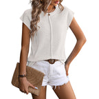 Blusa sem mangas com gola redonda e caimento leve — Bene Donna — imagem 05