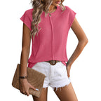 Blusa sem mangas com gola redonda e caimento leve — Bene Donna — imagem 06