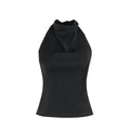 Blusa sem mangas de gola alta com costas abertas — Bene Donna — imagem 05