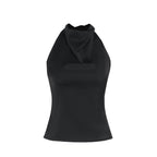 Blusa sem mangas de gola alta com costas abertas — Bene Donna — imagem 05