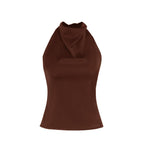 Blusa sem mangas de gola alta com costas abertas — Bene Donna — imagem 06