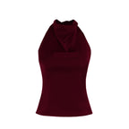 Blusa sem mangas de gola alta com costas abertas — Bene Donna — imagem 07