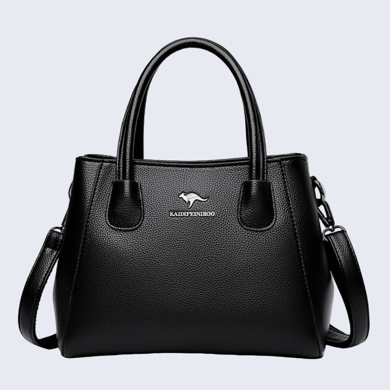 Bolsa de couro legítimo com alça transversal removível — Bene Donna — imagem 01