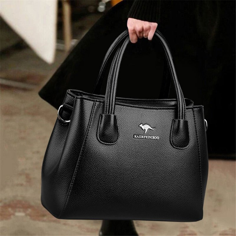 Bolsa de couro legítimo com alça transversal removível — Bene Donna — imagem 02