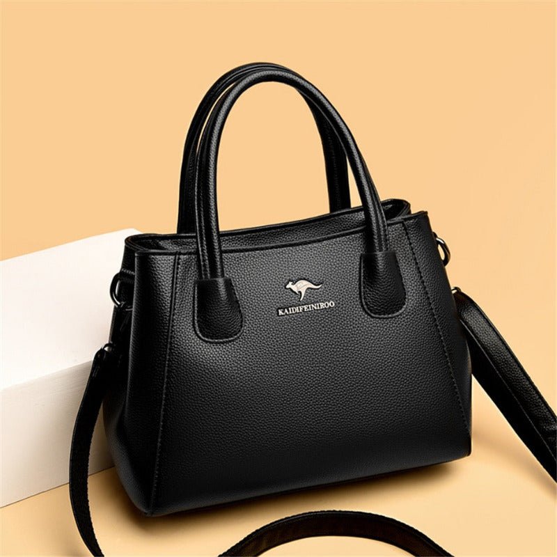 Bolsa de couro legítimo com alça transversal removível — Bene Donna — imagem 03