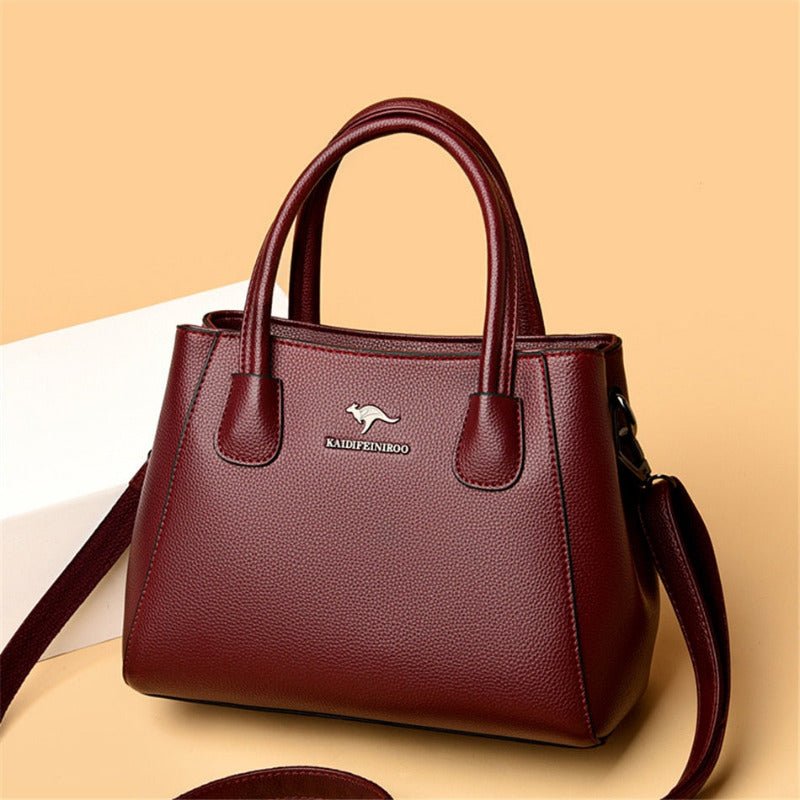 Bolsa de couro legítimo com alça transversal removível — Bene Donna — imagem 04