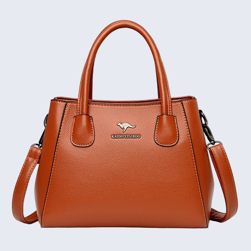 Bolsa de couro legítimo com alça transversal removível — Bene Donna — imagem 05