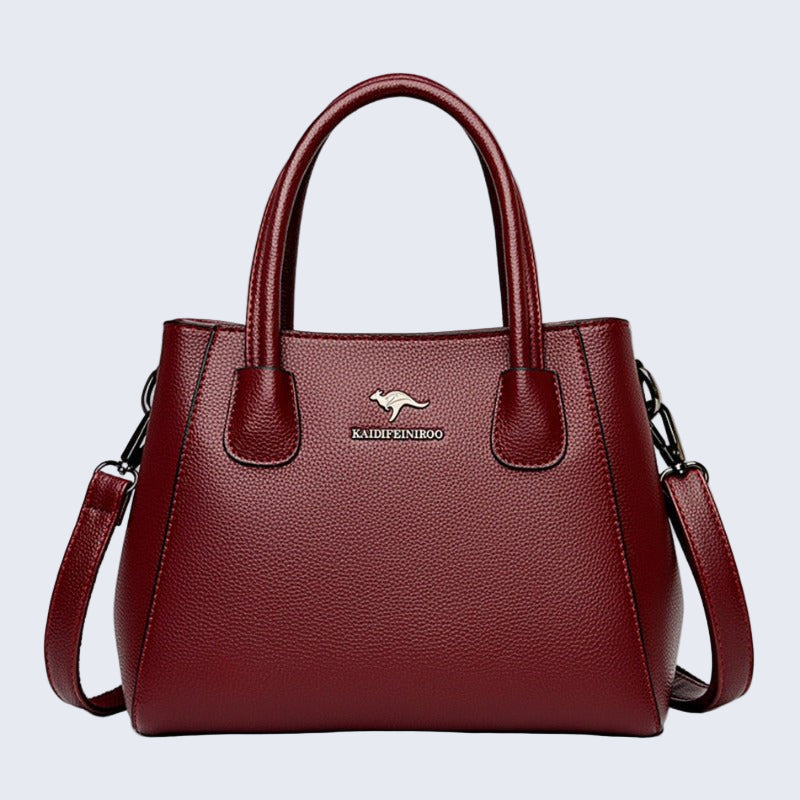 Bolsa de couro legítimo com alça transversal removível — Bene Donna — imagem 06