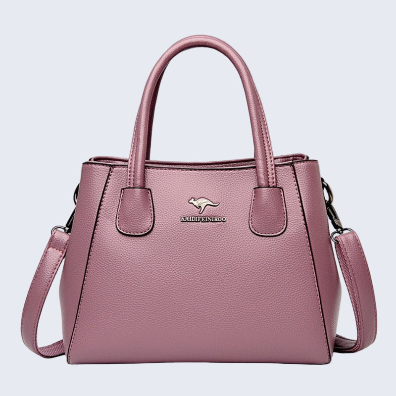 Bolsa de couro legítimo com alça transversal removível — Bene Donna — imagem 09