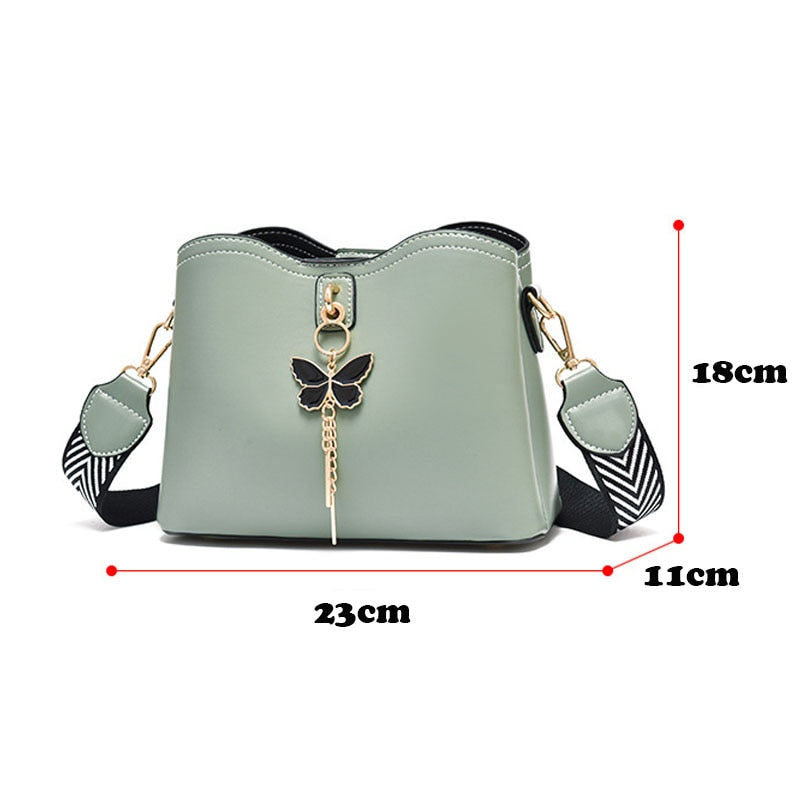 Bolsa de couro legítimo com detalhe de borboleta — Bene Donna — imagem 08