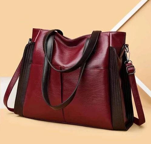 Bolsa de couro sintético ampla com bolsos externos — Bene Donna — imagem 07