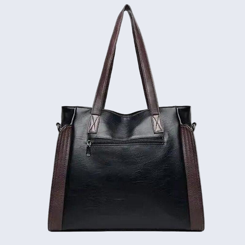 Bolsa de couro sintético clássica com alças longas — Bene Donna — imagem 01