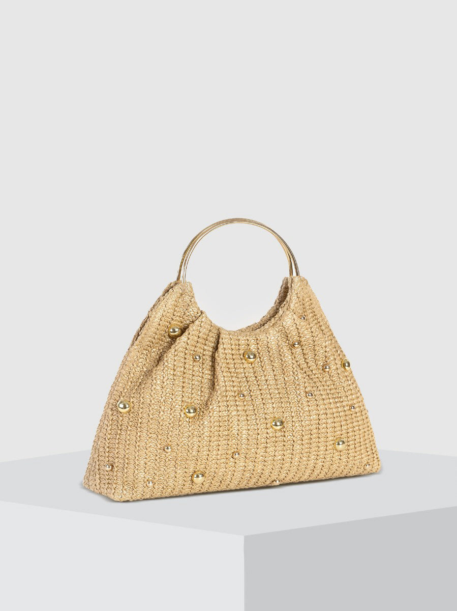Bolsa de crochê com miçangas e alça metálica — Bene Donna — imagem 02