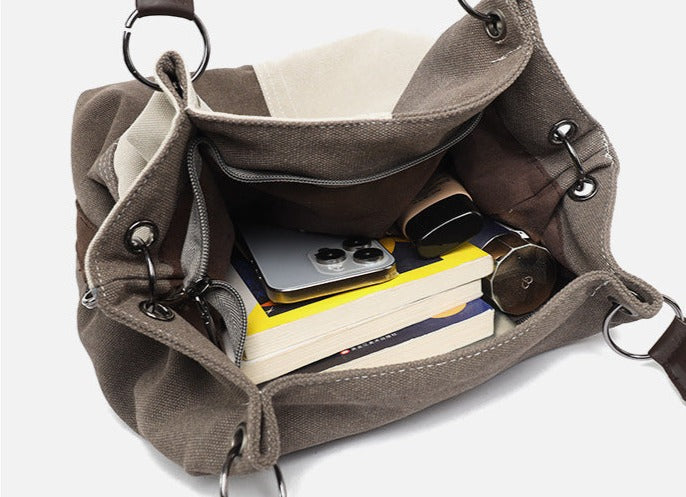 Bolsa de lona bicolor com alça ajustável — Bene Donna — imagem 05