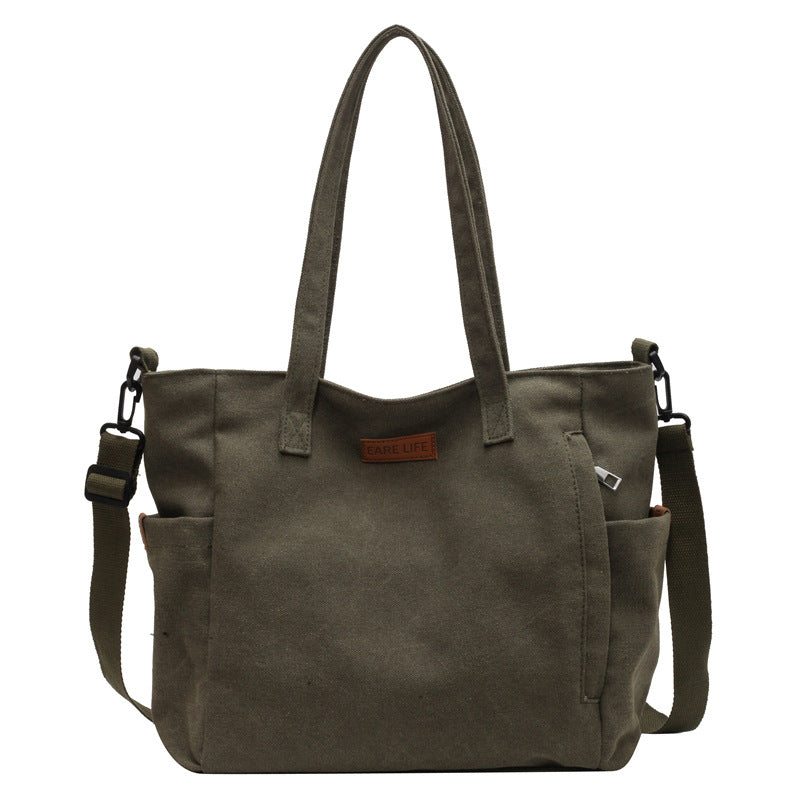 Bolsa de lona com alça dupla e bolso interno — Bene Donna — imagem 07