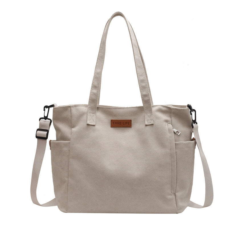 Bolsa de lona com alça dupla e bolso interno — Bene Donna — imagem 08