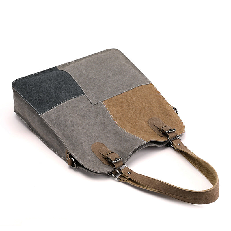 Bolsa de lona com painéis coloridos e alça removível — Bene Donna — imagem 05