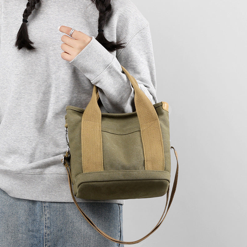 Bolsa de lona compacta com alça removível — Bene Donna — imagem 03