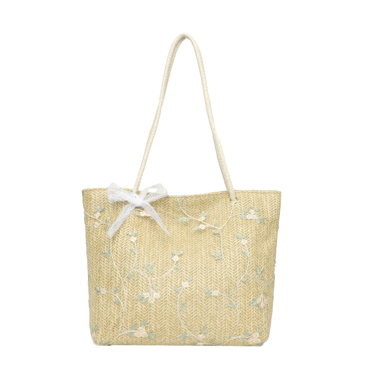 Bolsa de palha com bordado floral — Bene Donna — imagem 06