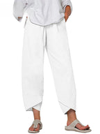 Calça ampla com barra assimétrica e caimento leve — Bene Donna — imagem 03