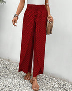 Calça pantalona de cintura alta com estampa geométrica — Bene Donna — imagem 06