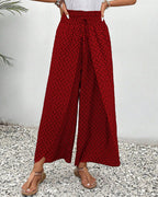 Calça pantalona de cintura alta com estampa geométrica — Bene Donna — imagem 07