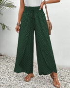 Calça pantalona de cintura alta com estampa geométrica — Bene Donna — imagem 09