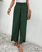 Calça pantalona de cintura alta com estampa geométrica — Bene Donna — imagem 10