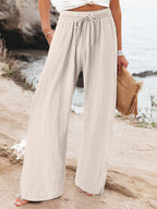 Calça pantalona leve com cós elástico — Bene Donna — imagem 01