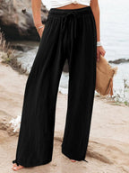 Calça pantalona leve com cós elástico — Bene Donna — imagem 03