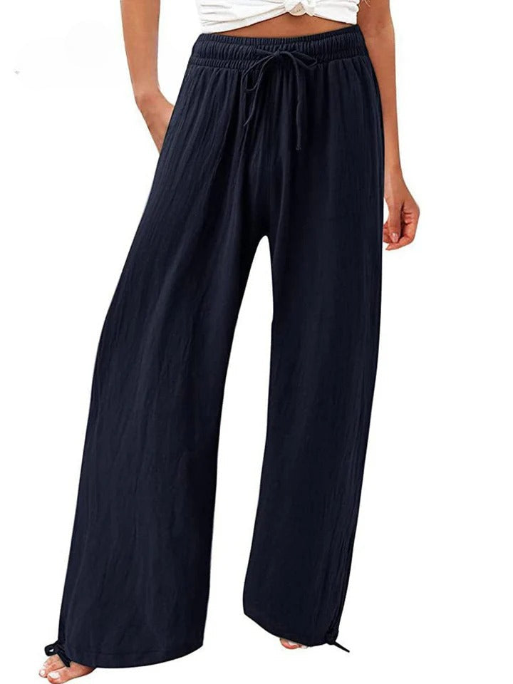 Calça pantalona leve com cós elástico — Bene Donna — imagem 06