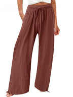 Calça pantalona leve com cós elástico — Bene Donna — imagem 07