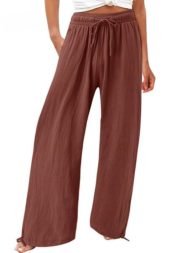 Calça pantalona leve com cós elástico — Bene Donna — imagem 07