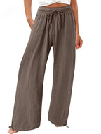Calça pantalona leve com cós elástico — Bene Donna — imagem 08